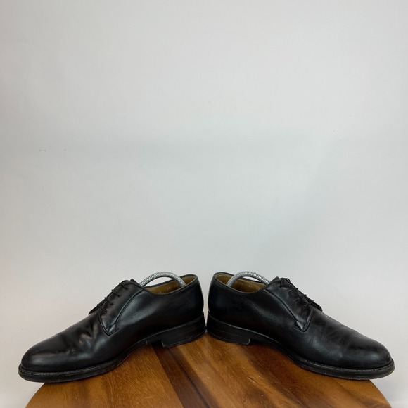 Mens Giorgio Armani Black Leather Plain Toe Oxford Dress Shoes Size‎ 9.5 M GUC main image 4
